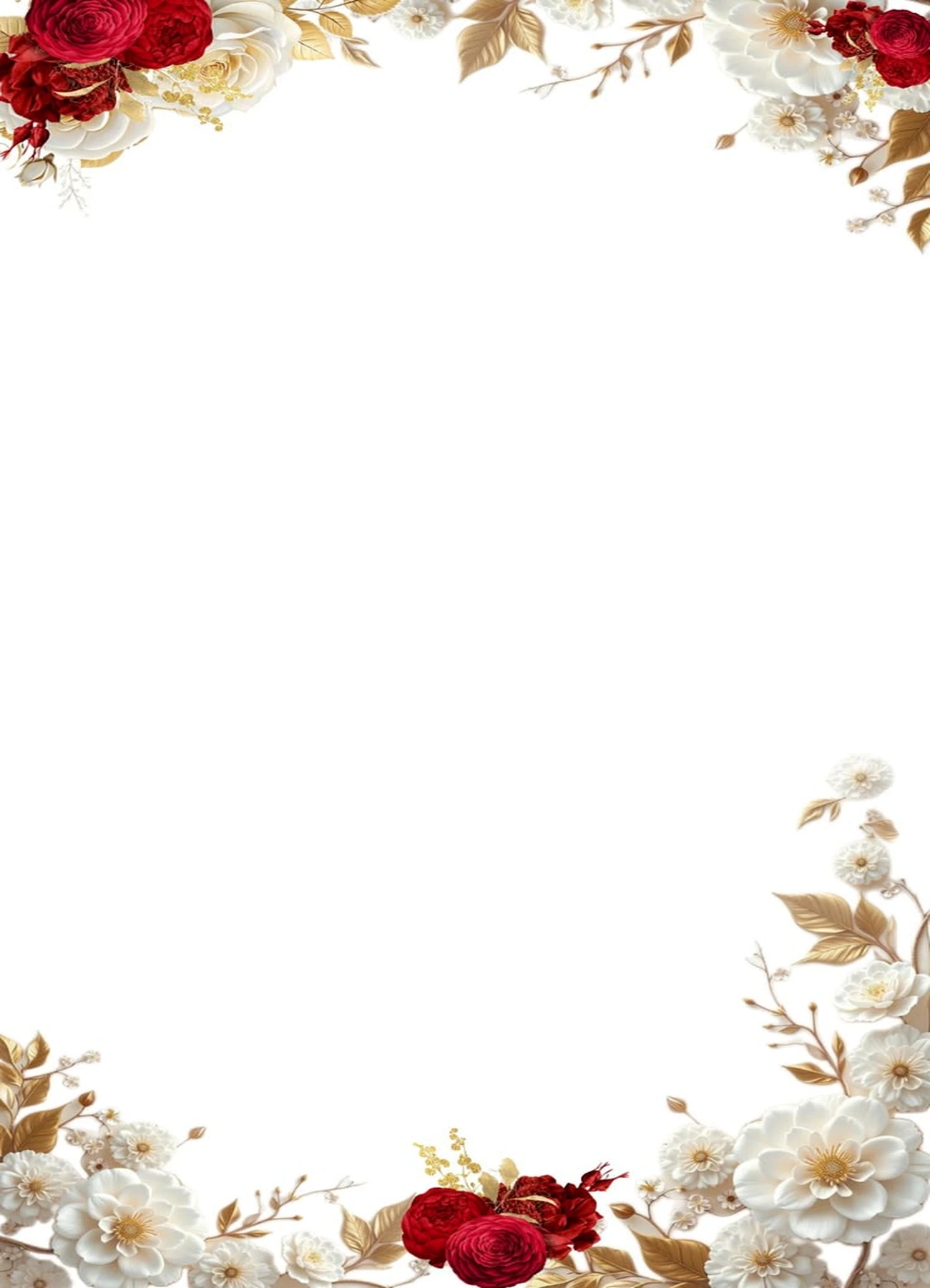 Burgundy card background with gold details